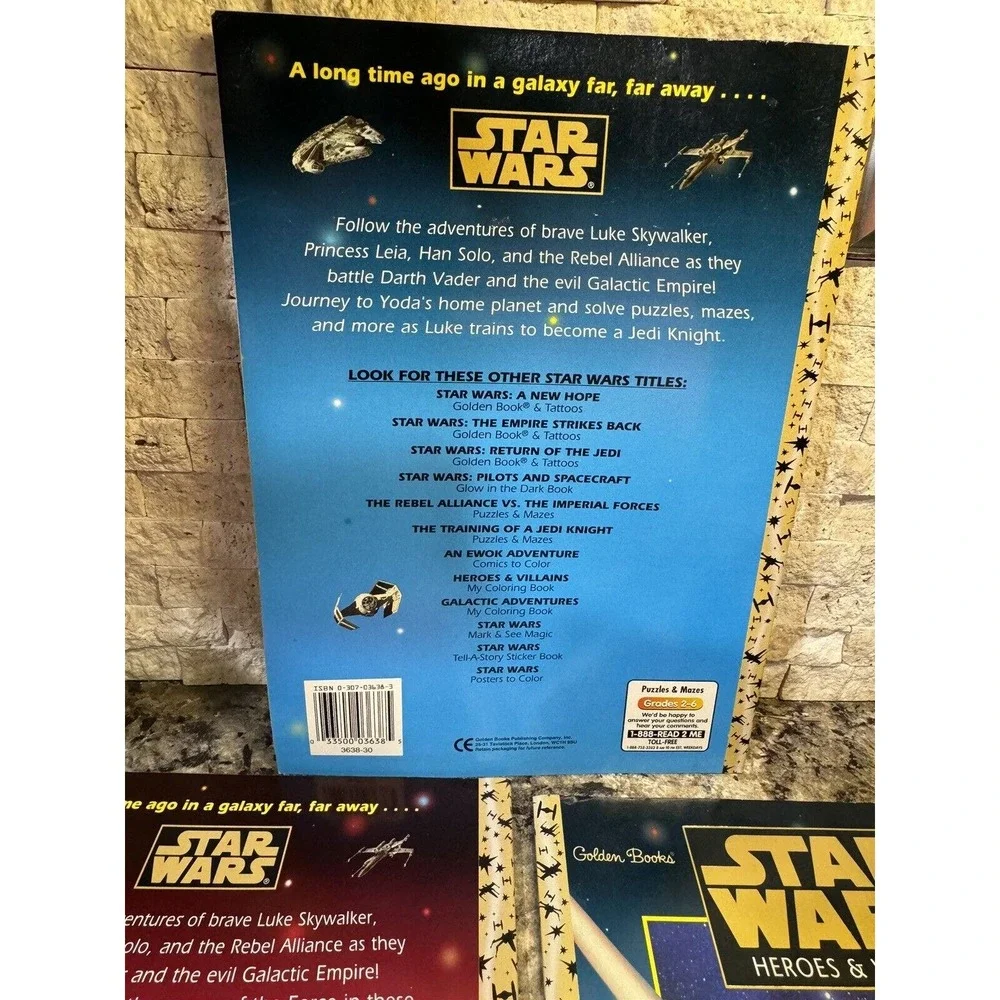 Vintage‎ Star Wars Activity And Coloring Books Lot 1997 Lot Of 3 Unused Books